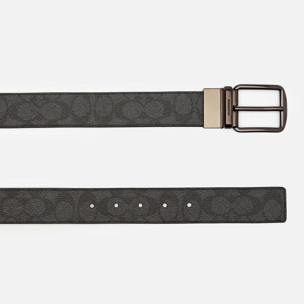 Coach Men's 38mm Cut-To-Size Harness Belt in Signature Canvas - Charcoal/Khaki 2