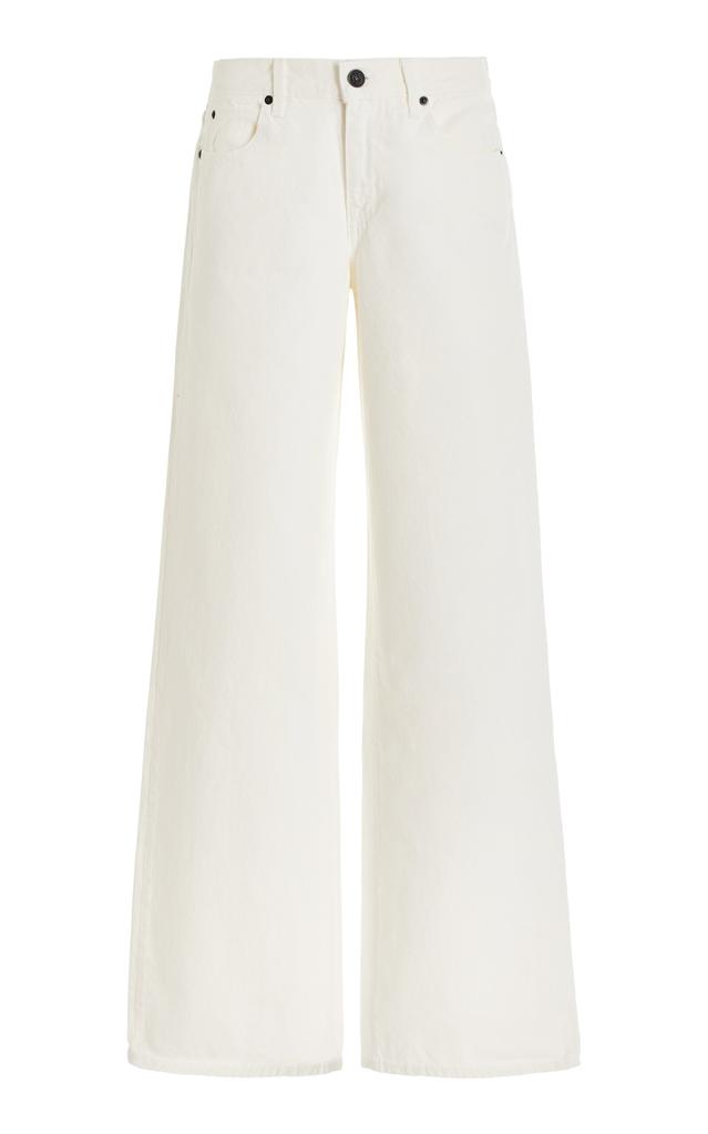 SLVRLAKE SLVRLAKE - Mica Mid-Rise Wide-Leg Jeans - White - 32 - Moda Operandi