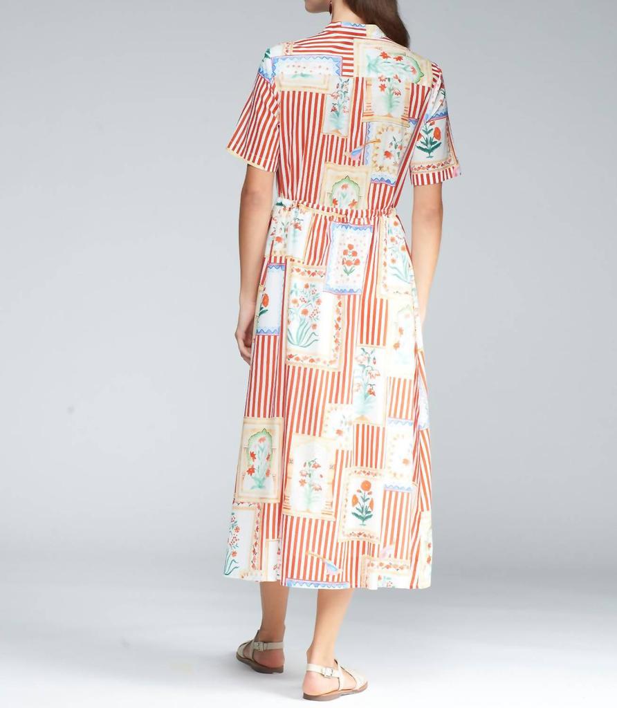 VILAGALLO Vilagallo - DRESS AROA PATCHWORK RAYAS PRINT