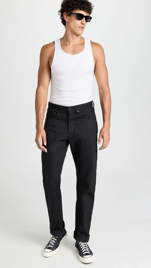 Naked  Famous True Guy - Solid Black Selvedge Jeans 4