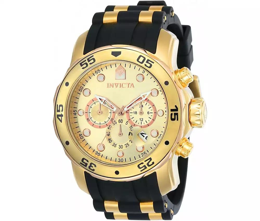 Invicta Men's 17884 Pro Diver Quartz Multifunction Gold Dial Watch