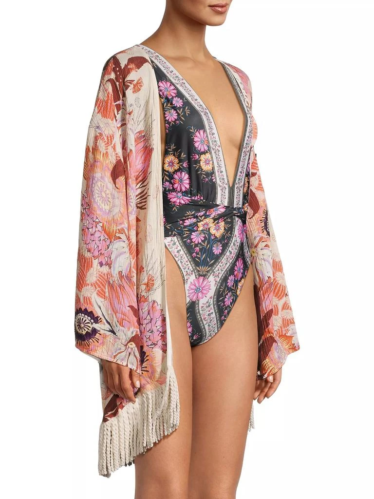 Agua Bendita Juana Boreal Floral Fringe Tunic 4