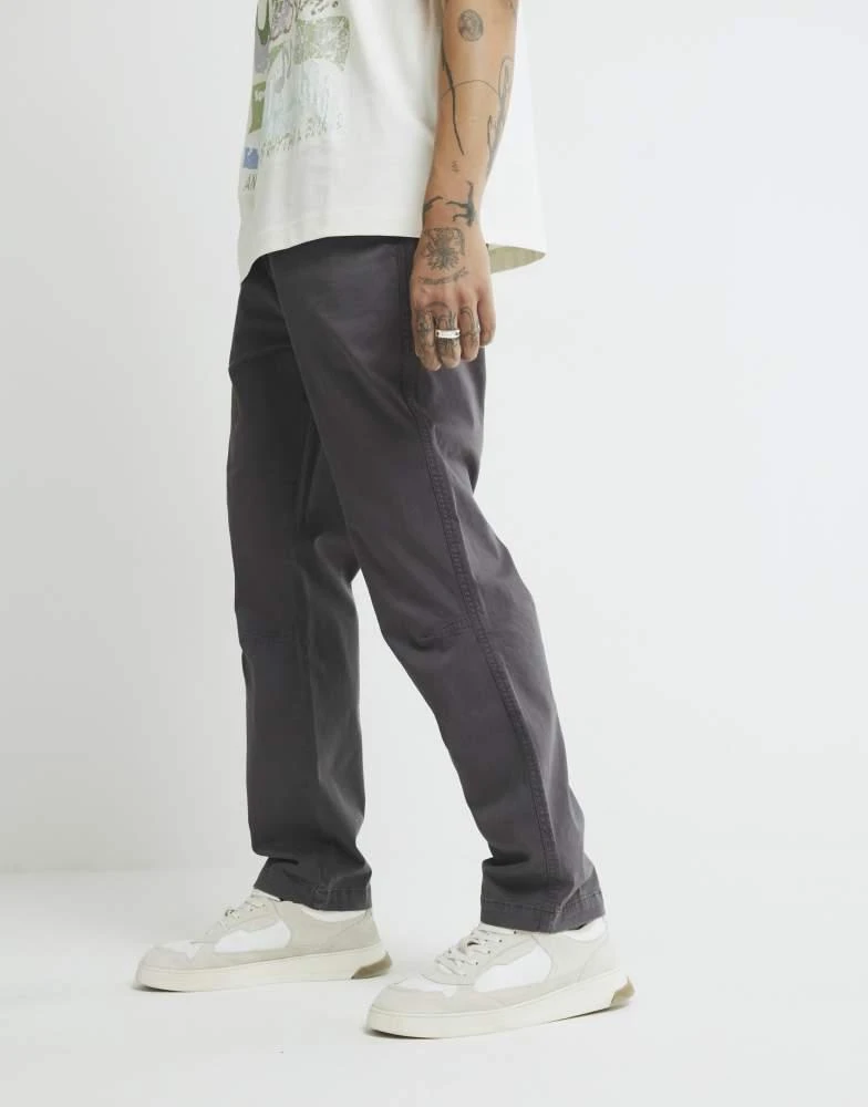 River Island River Island Regular fit pull on joggers in grey - dark 3