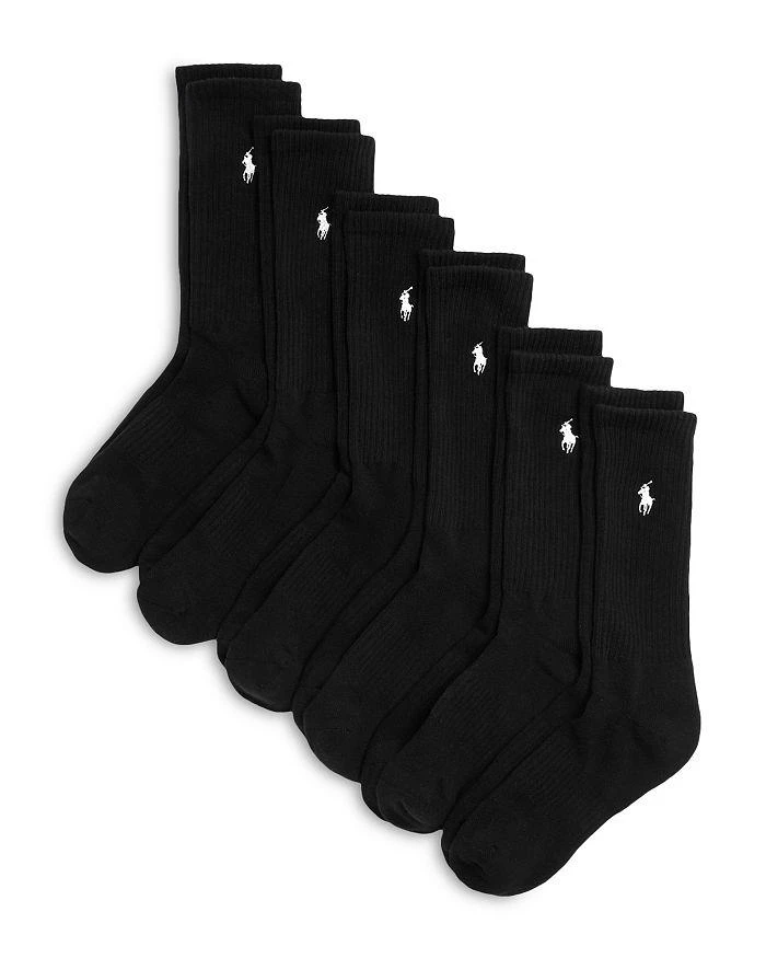 Ralph Lauren Signature Embroidered Crew Socks, Pack of Six