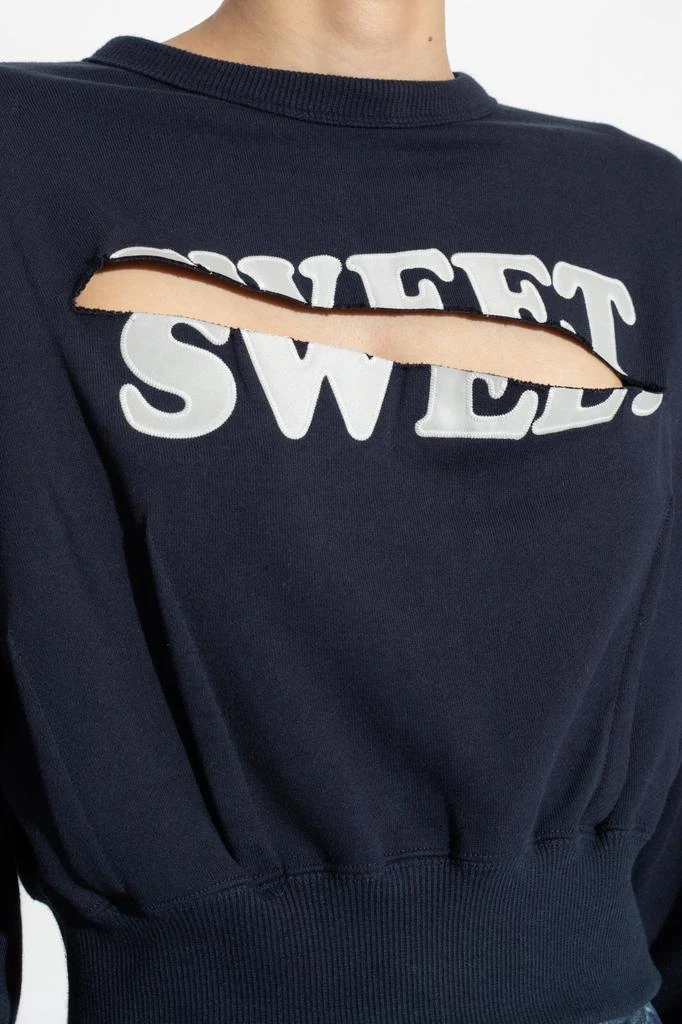 UNDERCOVER Cropped sweatshirt with cut-outs 5
