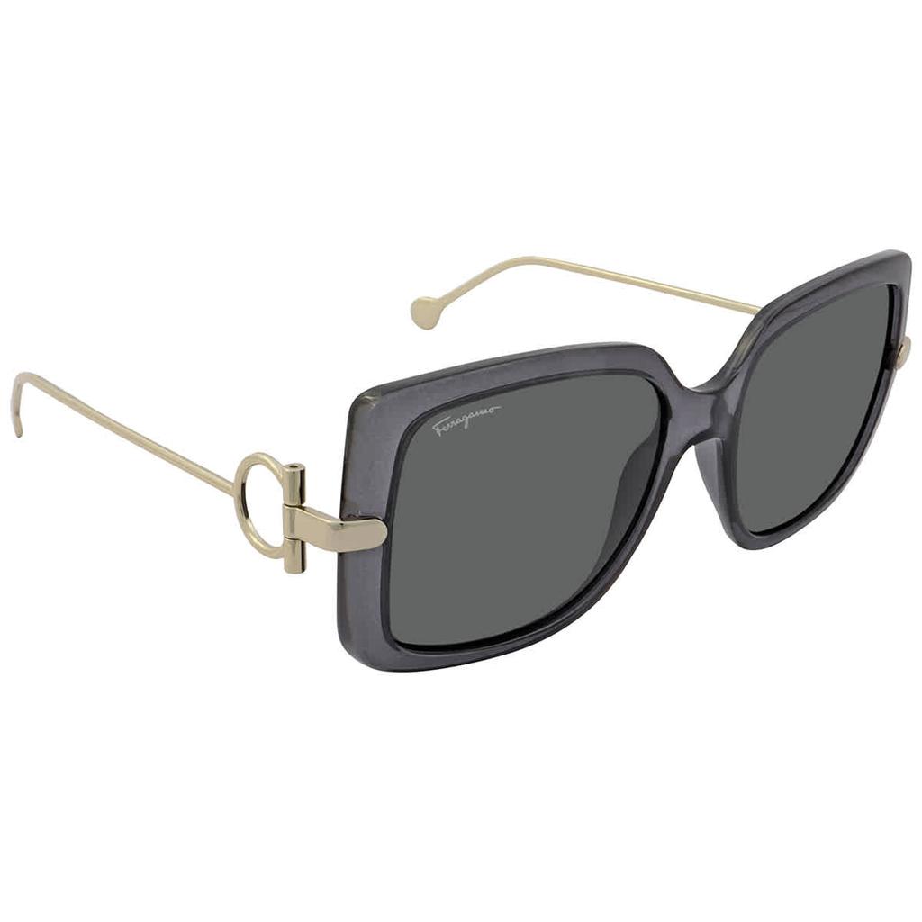 Salvatore Ferragamo Grey Square Ladies Sunglasses SF913S 057 55