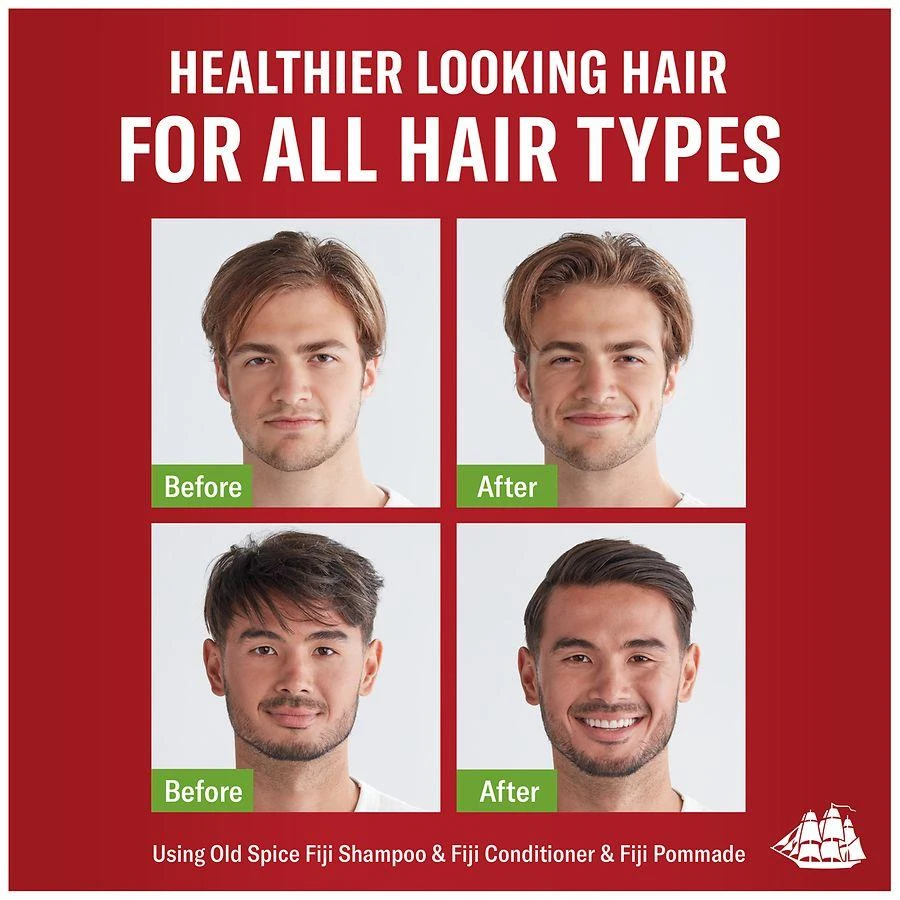 Old Spice Hair Styling Pomade for Men, Loose Hold, Low Shine Fiji¿s Coconut and Tropical Wood 3