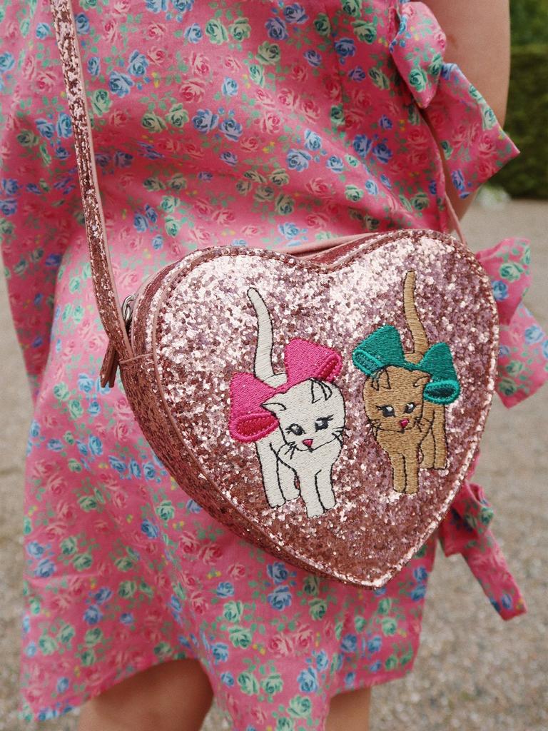 Konges Slojd Girls Tut Heart Shouder Bag in Pink (15cm)
