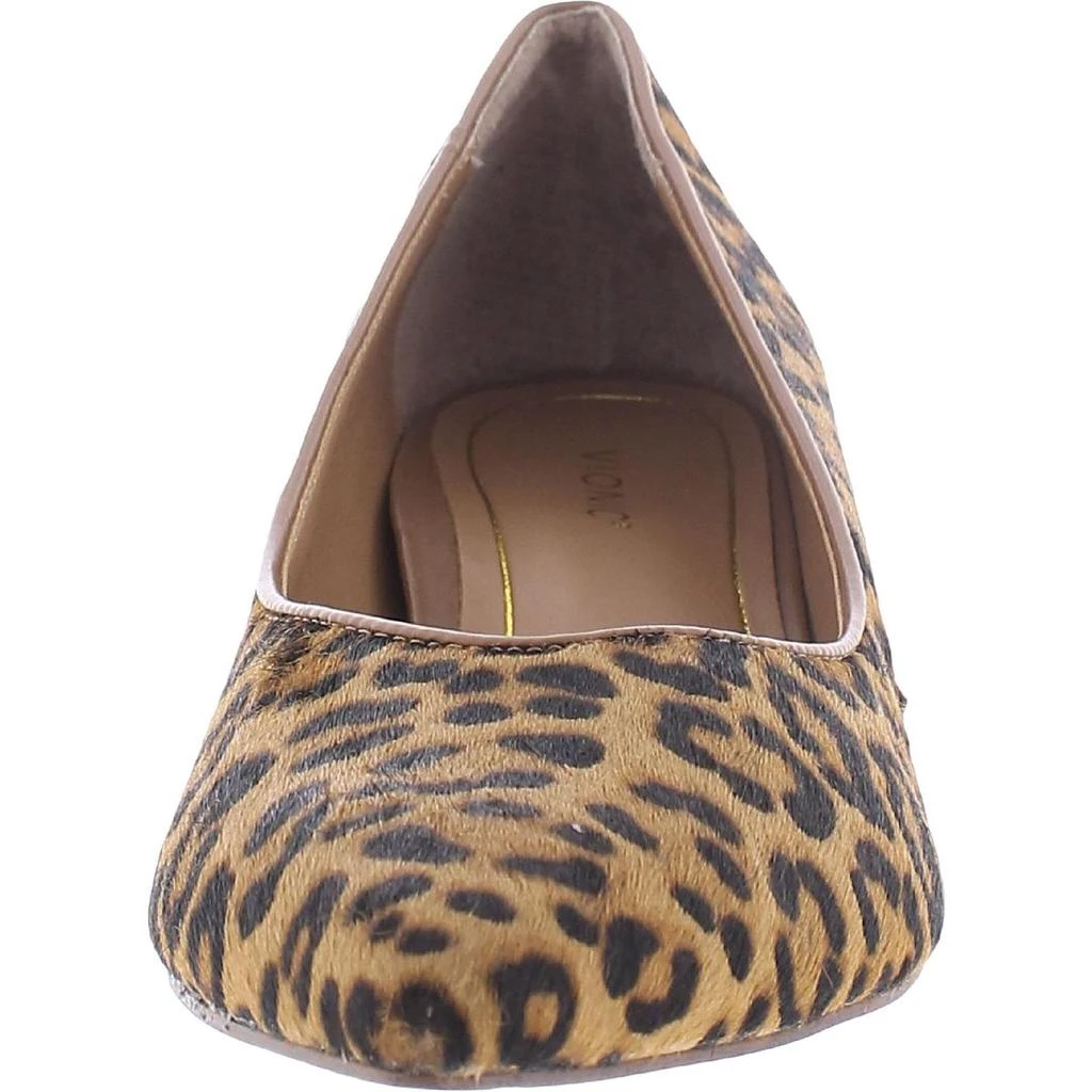 VIONIC Josie Leopard Womens Leather Slip On Kitten Heels 3
