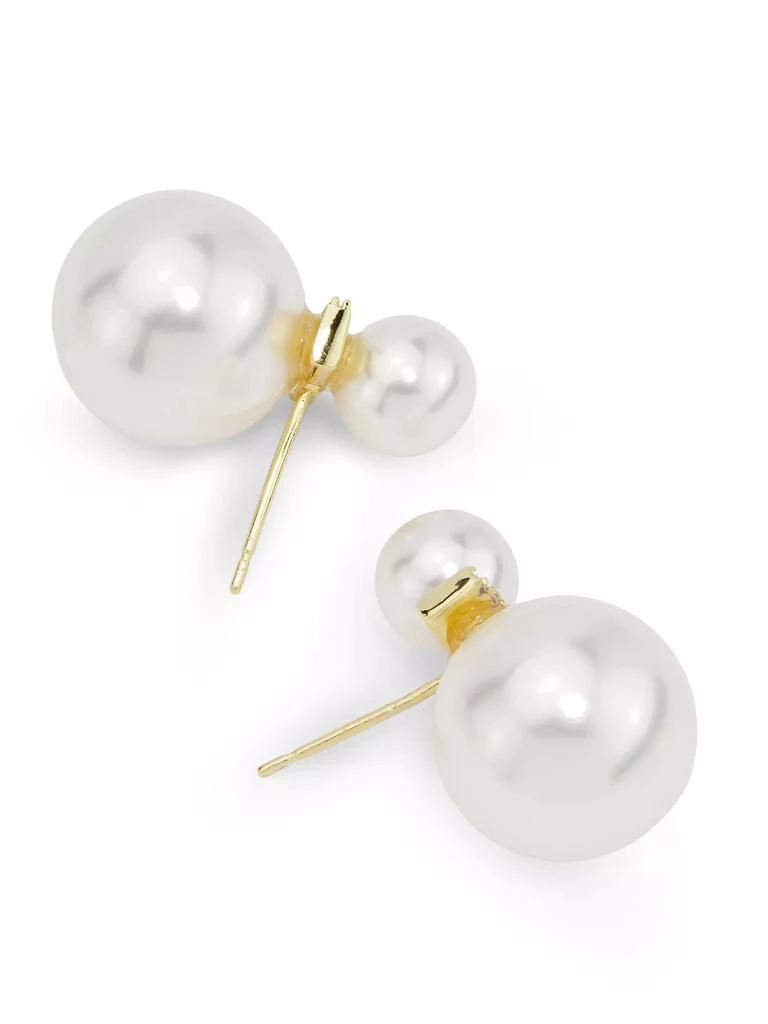 Shashi Sydney 14K-Gold-Plated, Shell Pearl & Cubic Zirconia Drop Earrings 3