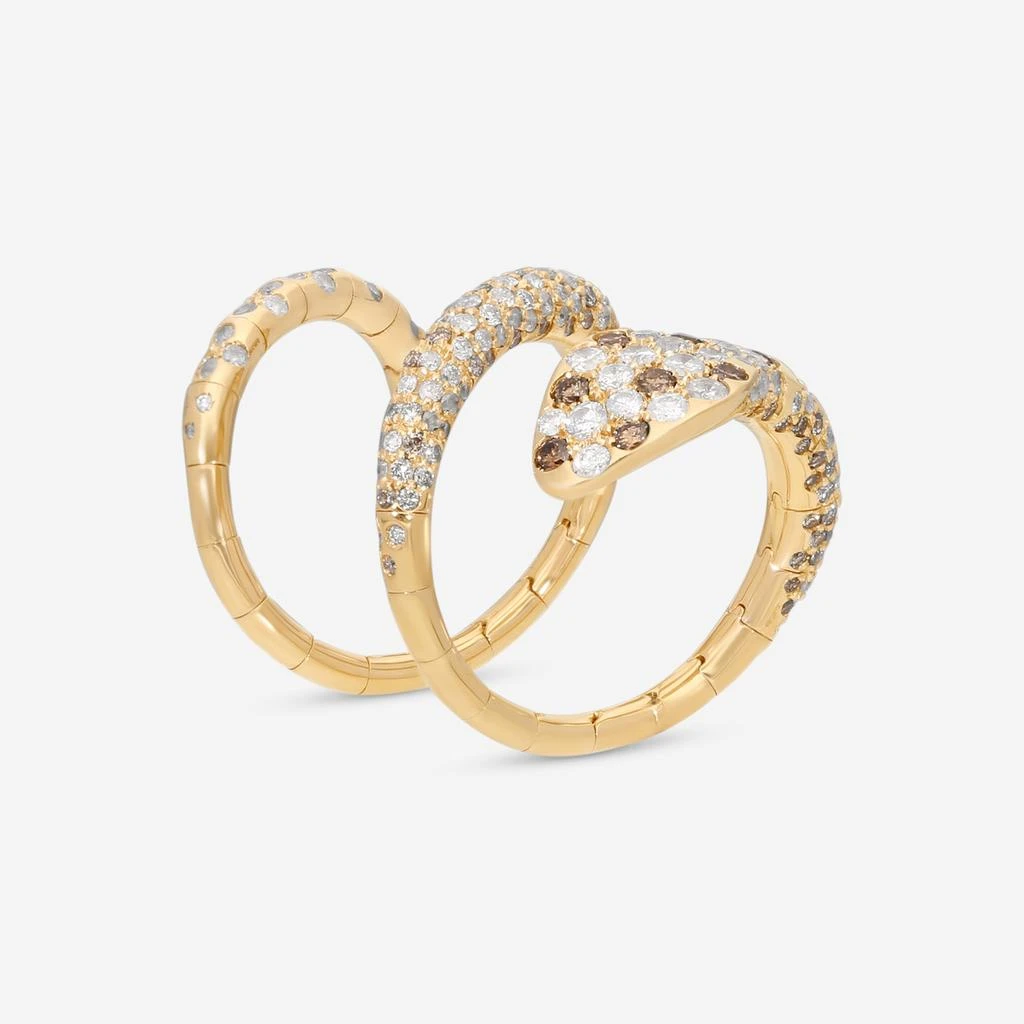 Crivelli Crivelli Ricciolo Snake 18K Yellow Gold Diamond Ring Sz. 6 276-12439-copy