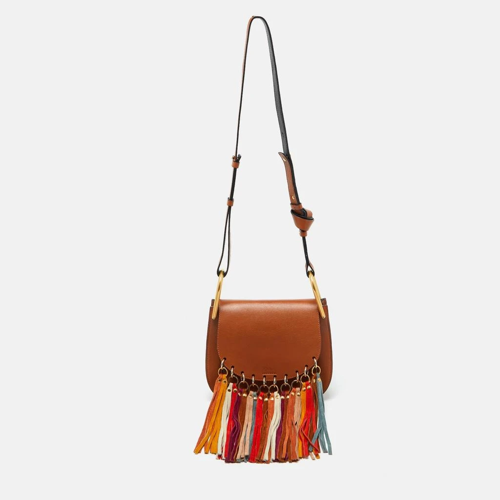Chloé Brown Leather Small Hudson Fringe Shoulder Bag 1