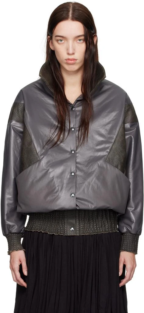 Nicklas Skovgaard Gray Farah Leather Jacket 1
