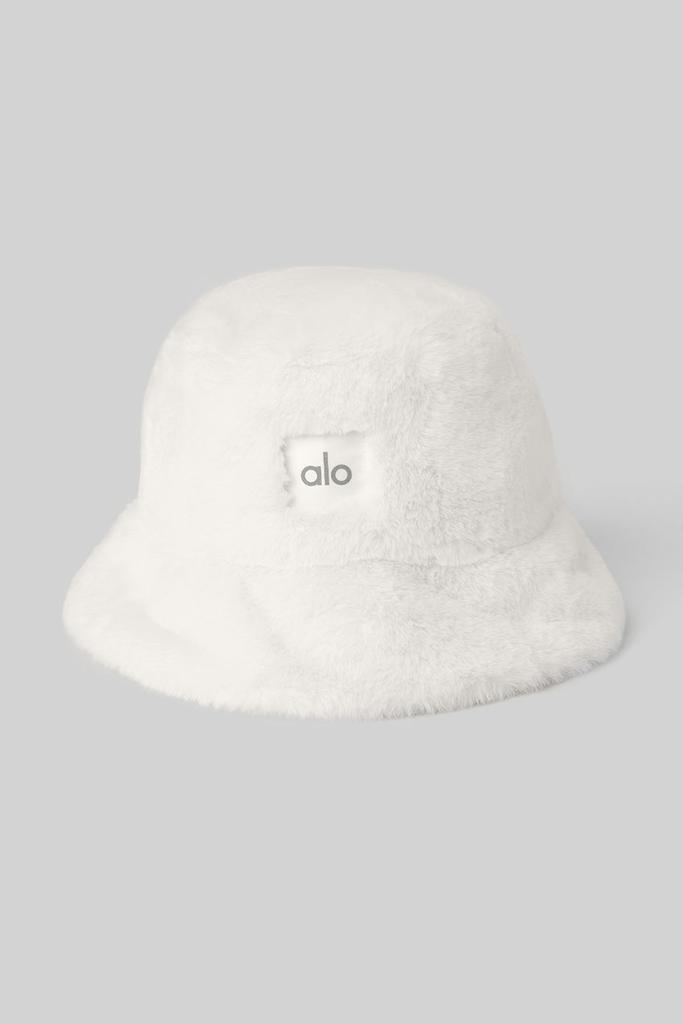 Alo Faux Fur Bucket Hat - Ivory