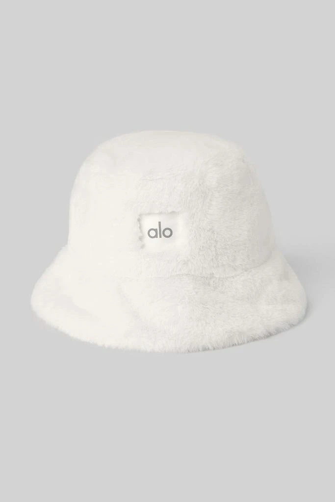 Alo Yoga Faux Fur Bucket Hat - Ivory 1