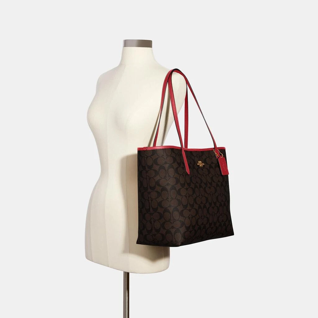Coach Coach Outlet City Tote In Signature Canvas 3