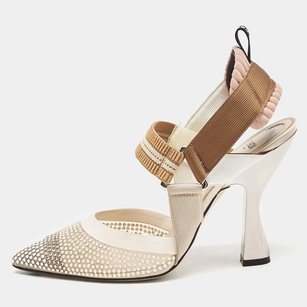 パンプス FENDI MULTICOLOR COLIBRI PUMPS Fendi Multicolor Trim Colibri Slingback Pumps Multiple