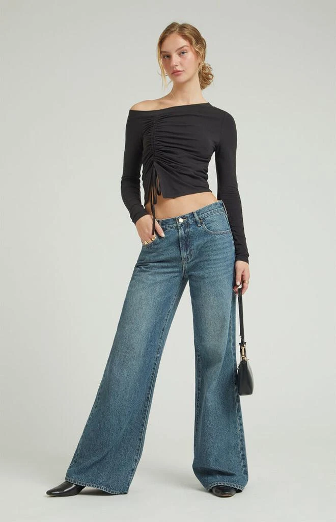 PacSun Lena Medium Indigo Sparkle Low Rise Super Baggy Jeans 2