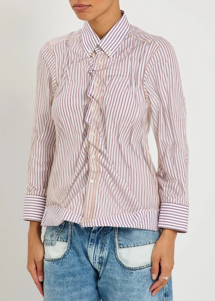 MAISON MARGIELA Layered striped cotton-poplin shirt 2