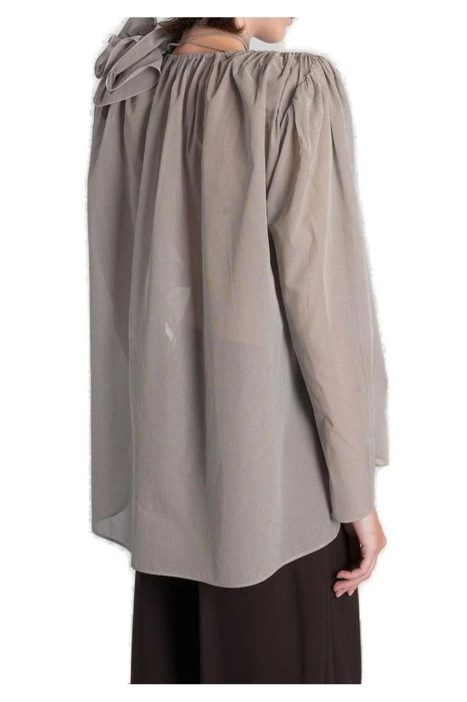 Magda Butrym Magda Butrym Padded Shoulder Rose Embellished Blouse 2