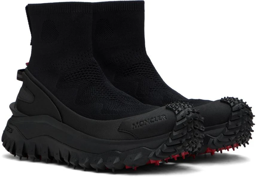 Moncler Black Trailgrip Knit High Top Sneakers 4