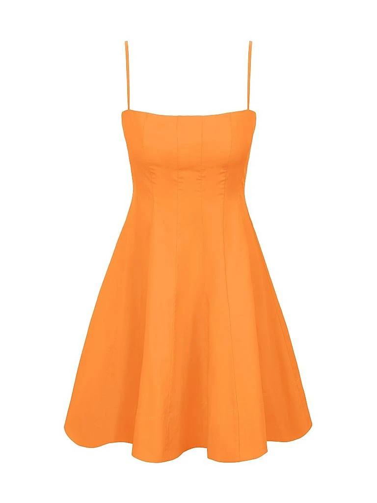 knee length dresses for ladies STAUD WYLIE MINI DRESS WHITE