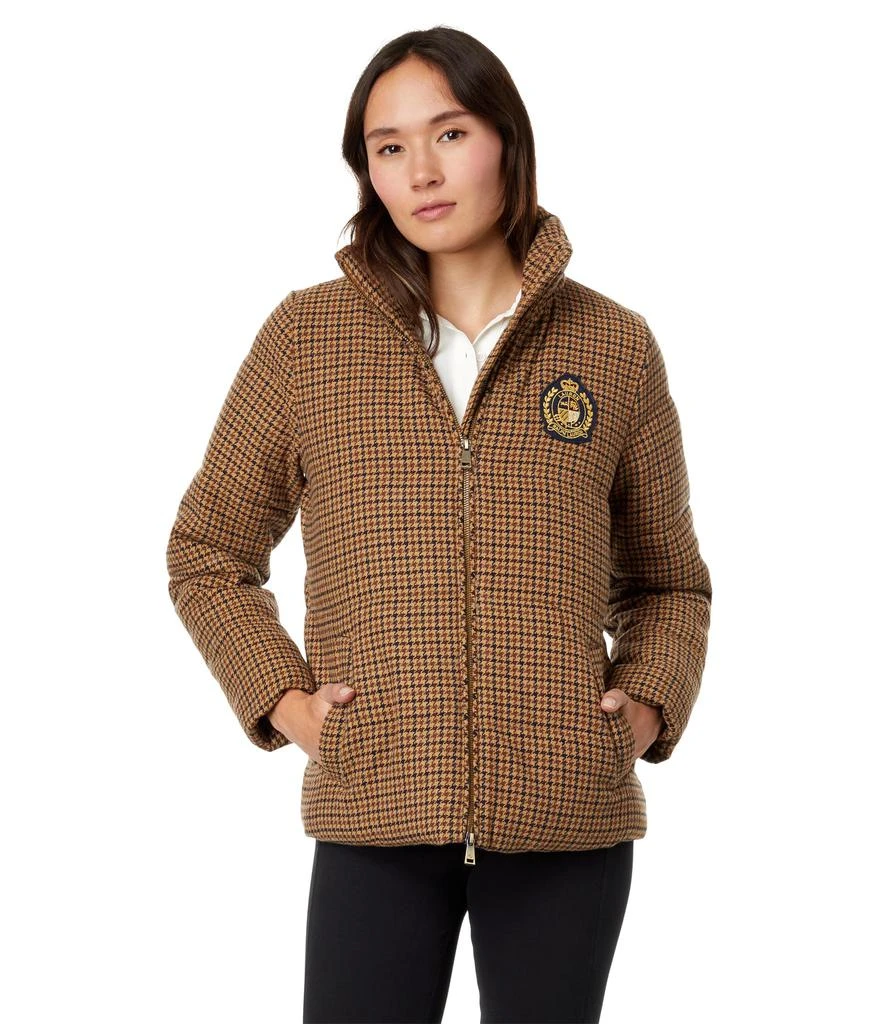 LAUREN Ralph Lauren Plaid Puffer with Crest 1