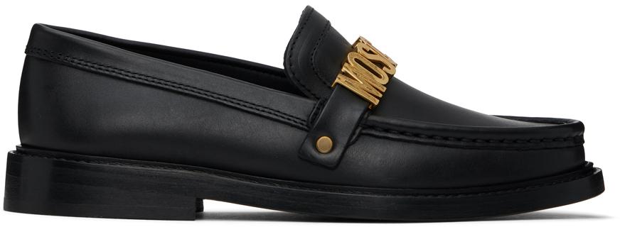 Moschino Logo Leather Loafers - Casual Shoes - Compare