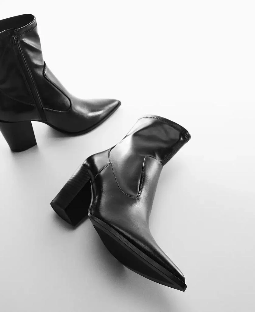 Mango Women's Pointy Elasticated Ankle Boots 5
