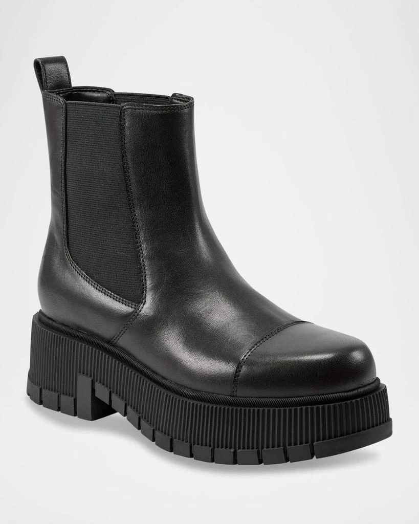 Marc Fisher Leather Lug-Sole Chelsea Booties 2