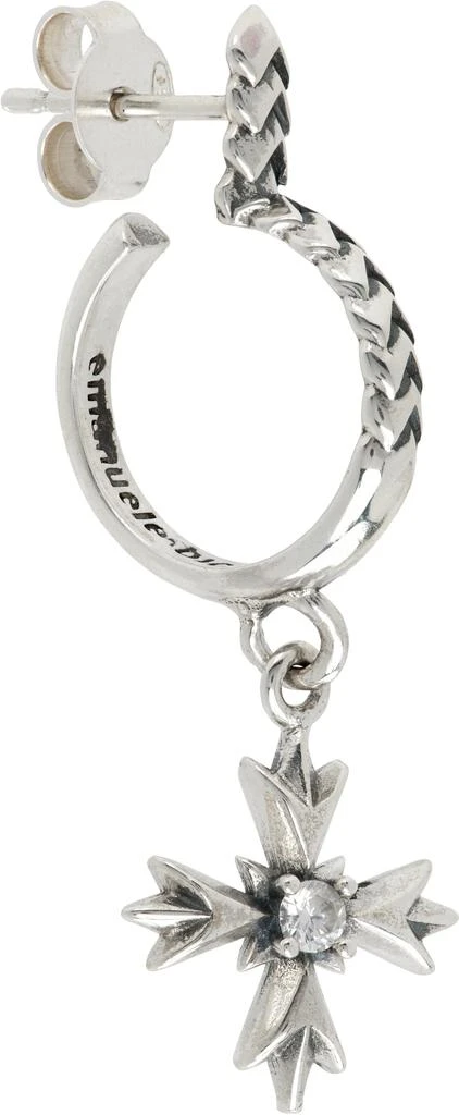 Emanuele Bicocchi Crest Crystal Hoop Single Earring 2