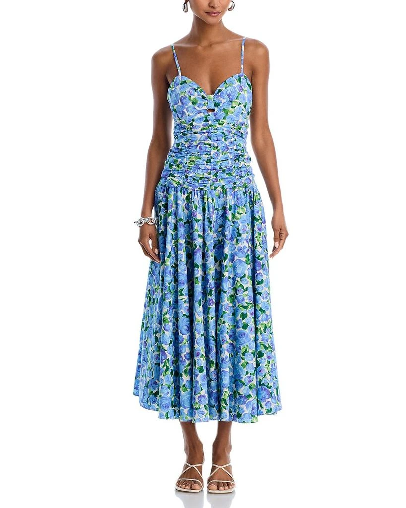 AQUA Ruched Maxi Dress - Exclusive 1