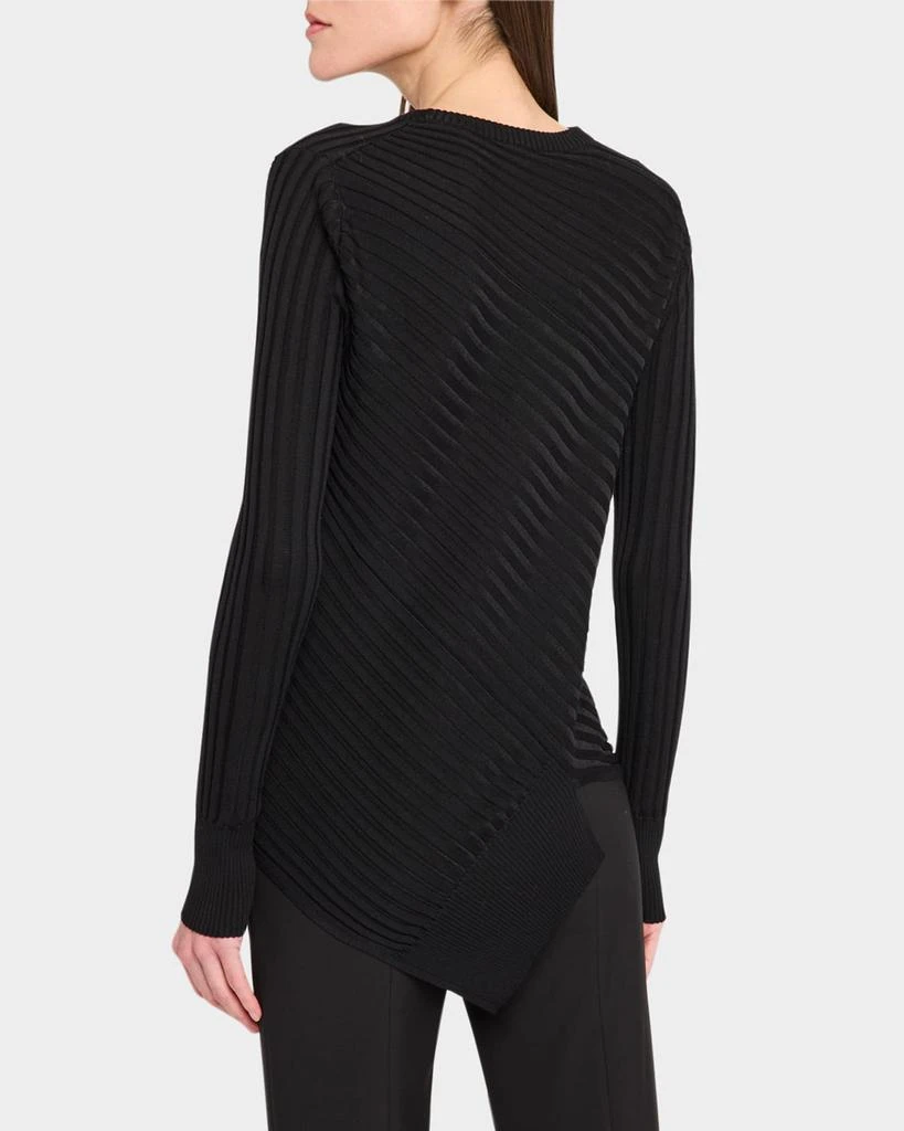 Versace Safety-Pin Cutout Vanise Knit Sweater 3