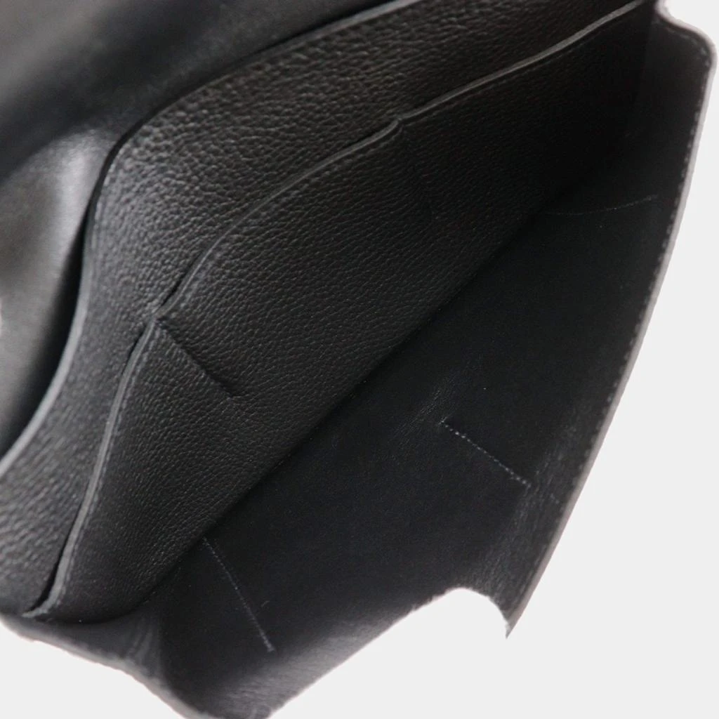 Hermes Hermes Black Leather Dogon GM Long Wallet 5