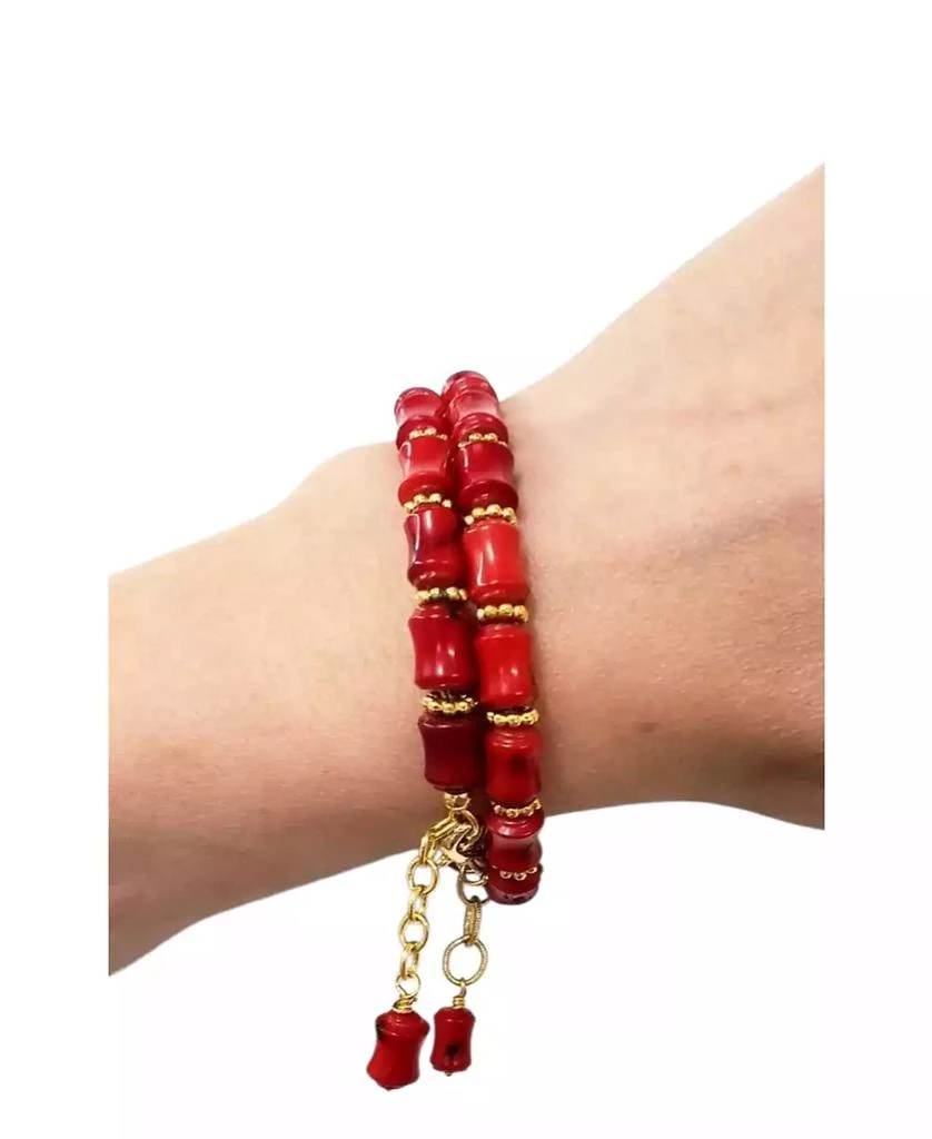MINU Jewels Women
s Rouge Bracelet with Red Beads 2