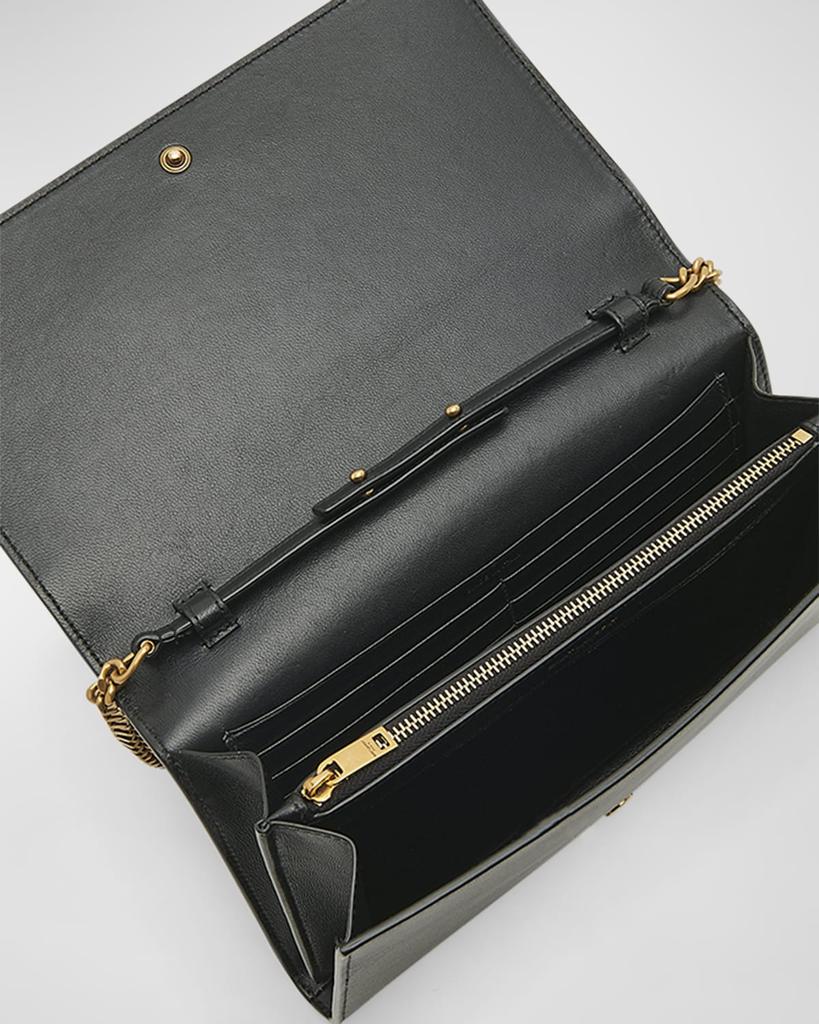 これで決まり！◇CASSANDRA ポーチ◇Saint Laurent Saint Laurent Cassandra Envelope Chain Wallet Bag in Noir | FWRD