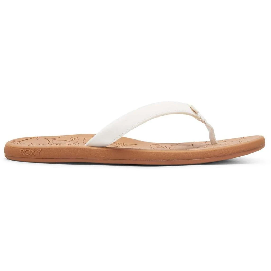 Roxy Vickie Womens Faux Leather Slip On Flip-Flops 2