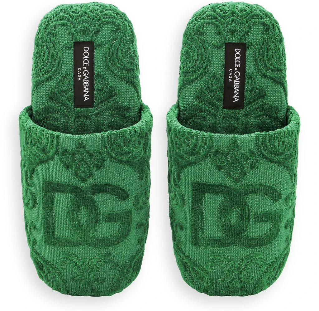 Dolce & Gabbana Jacquard cotton terry slippers 5