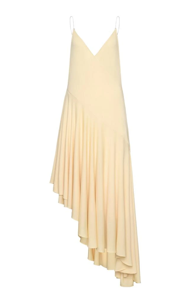Alaïa ALAÏA - Asymmetric Cotton Midi Slip Dress - Yellow - FR 38 - Moda Operandi 1