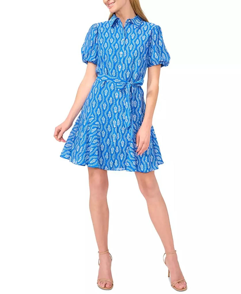 CeCe Women's Flowy Tie Waist Shirt Dress 1