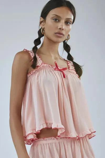 Out From Under Out From Under Colette Sheer Ruffle Tank Top & Bloomer Short Set 2