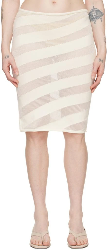 Gimaguas White Zebara Midi Skirt 1