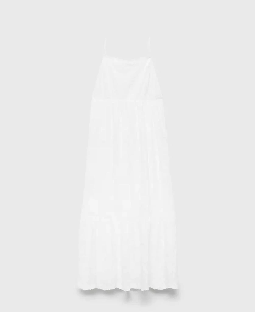 Mango Women's Floral Embroidered Strap Dress 2