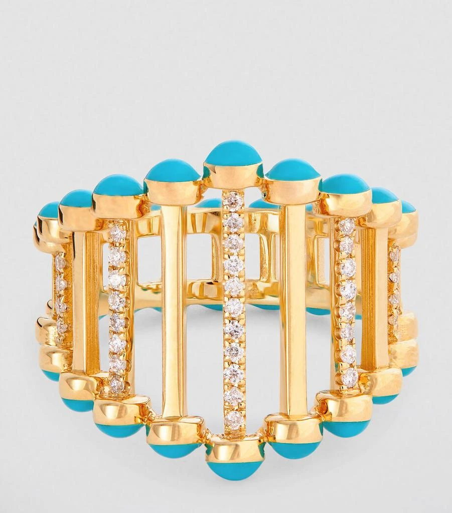 L'ATELIER NAWBAR Yellow Gold and Diamond Large Twiggy Ring 3