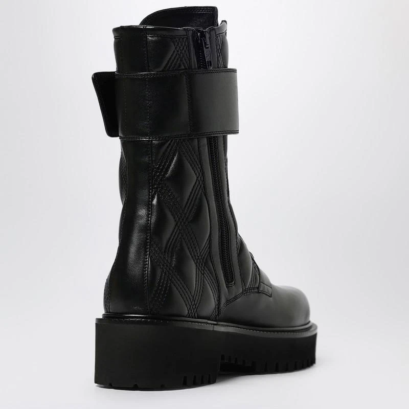 Valentino Quiltie 67 combat boots black leather 3