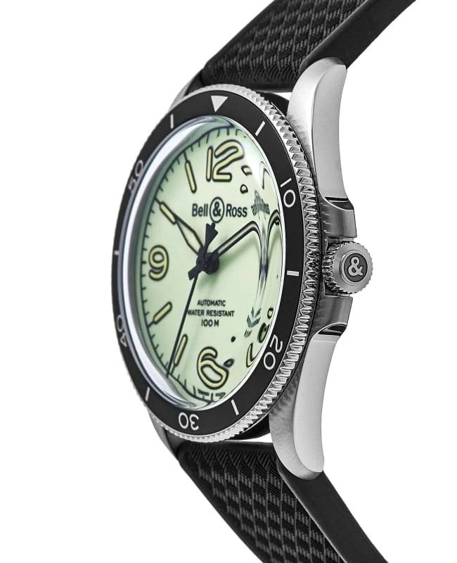 Bell & Ross Bell & Ross BR V2-92 Full Lum Limited Edition Green Dial Rubber Strap Men's Watch BRV292-LUM-ST/SRB 3
