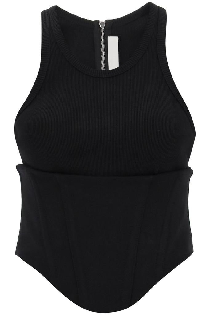 DION LEE tank top with underbust corset