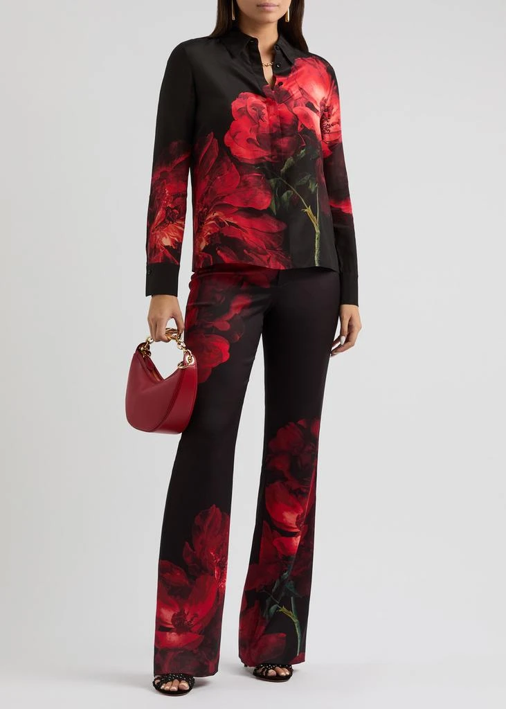 Alice + Olivia Ronnie floral-print flared trousers 4