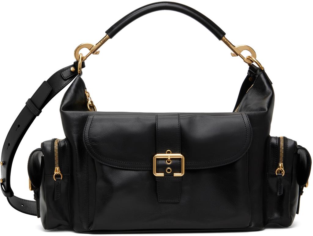 Chloé CAPPUCCINO LEATHER HORSE MEDAL CROSSBODY BAG