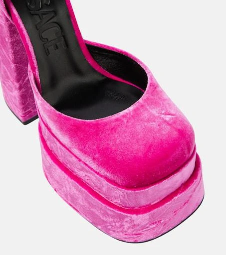 Versace Medusa Aevitas velvet platform pumps 6